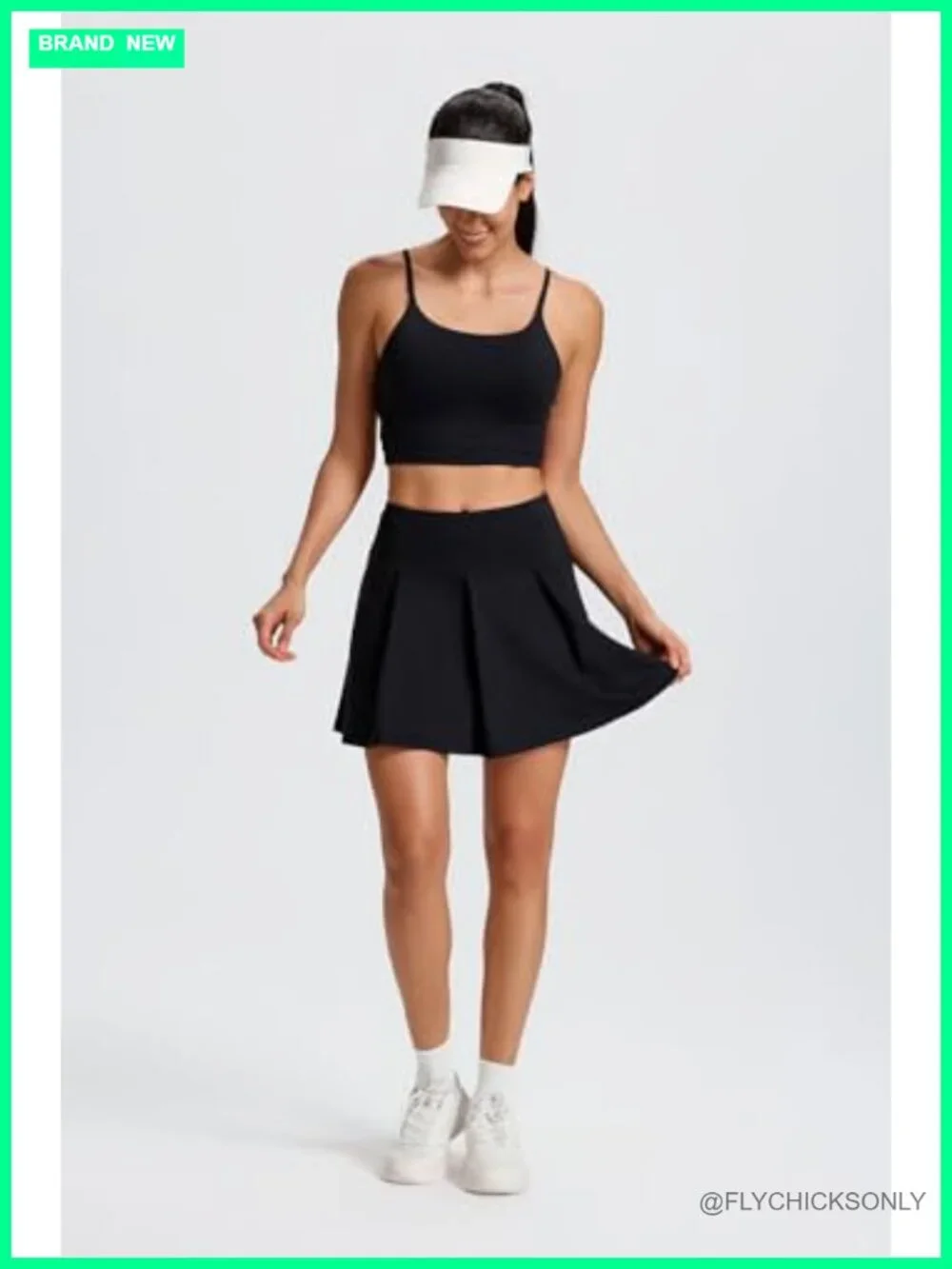 UPF 50+ Pleated Tennis Skort with Pockets, 15.5
